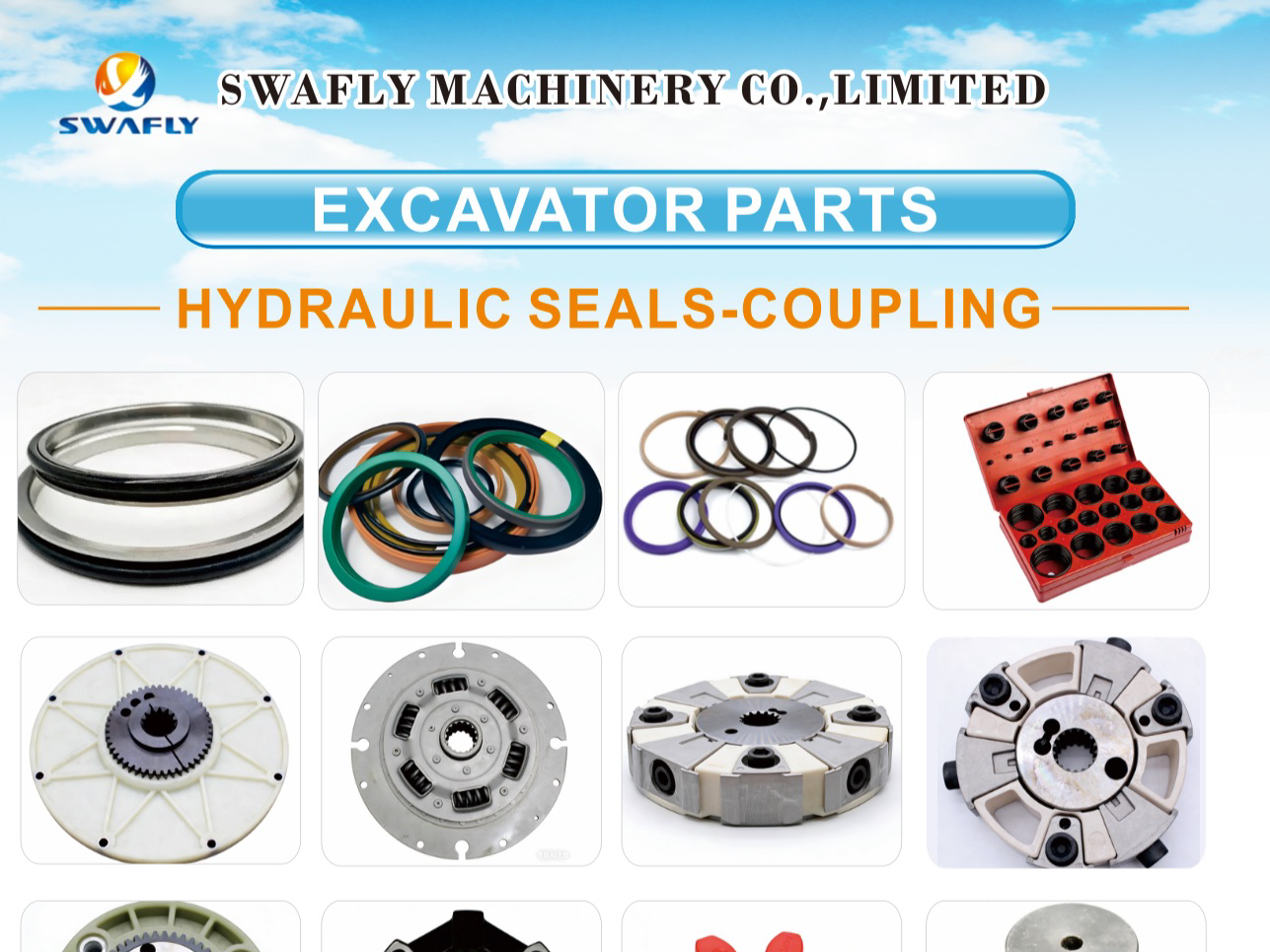 Pengedap & Bahagian Berkualiti untuk Jengkaut, Pemuat dan Dozer