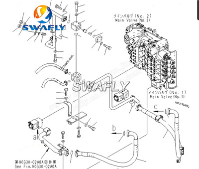 Pemasangan Injap Kawalan Komatsu PC1250-8 21N-60-41200